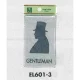 表示プレートH トイレ表示 アクリルマットグレー 表示:男性用 GENTLEMAN (EL601-3) 男性用 GENTLEMAN