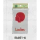 表示プレートH トイレ表示 横顔シルエット アクリルマットグレー 表示:女性用 Ladies (EL601-6) 女性用 Ladies