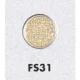 表示プレートH 透明ガラス衝突防止プレート 丸型 素材:ステンレス 模様あり (FS-31) ステンレス 模様あり