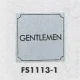 表示プレートH トイレ表示 ステンレス 110mm角 表示:GENTLEMEN (FS1113-1) GENTLEMEN