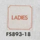 表示プレートH トイレ表示 ステンレス 80mm角 表示:LADIES (FS893-18) LADIES