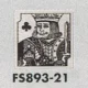 表示プレートH トイレ表示 ステンレス イラストトランプ 80mm角 表示:男性用 (FS893-21) 男性用