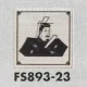 表示プレートH トイレ表示 ステンレス イラスト着物 80mm角 表示:男性用 (FS893-23) 男性用