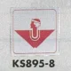 表示プレートH トイレ表示 ステンレス鏡面 イラスト逆三 80mm角 表示:女性用 (KS895-8) 女性用