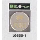 表示プレートH ドアサイン 丸型 ステンレスヘアライン 表示:押 PUSH (LG550-1) 押 PUSH