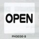 表示プレートH ポリプロピレン300×300 表示:OPEN (PH3030-8) OPEN
