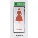 表示プレートH トイレ表示 アルミ特殊仕上げ+アクリル黒 表示:Ladies (レディース) (PL340-2) Ladies(レディース)