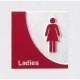 表示プレートH トイレ表示 陶磁器製 人型マーク 表示:女子 (SCP-8) 女子