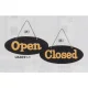 表示プレートH ドアサイン 両面Open⇔Closed 仕様・カラー:楕円型・イエロー (UA3021-1) 楕円型 イエロー