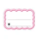 16-4118 抜型カード 波四角￥入り ピンク ピンク