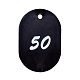 グラニット番号札 (1～50) ブラック (11802BLK) ブラック＆1～50