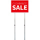 手持ち看板 プラカードポール A1サイズ 白板タイプ (PCPAP-A1Y) A1サイズ 白板タイプ