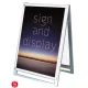 ポスター用スタンド看板 マグネジ A1ロータイプ シルバー/ホワイト 両面 (PSSKMN-A1LRW) A1ロータイプ シルバー/ホワイト 両面