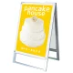 ポスター用スタンド看板 マグネジ A1 シルバー/ホワイト 両面 (PSSKMN-A1RW) A1 シルバー/ホワイト 両面
