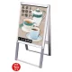 ポスター用スタンド看板 マグネジ A2 シルバー/ホワイト 両面 (PSSKMN-A2RW) A2 シルバー/ホワイト 両面