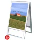 ポスター用スタンド看板 マグネジ B2 シルバー/ホワイト 両面 (PSSKMN-B2RW) B2 シルバー/ホワイト 両面