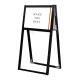 フラットオープンスタンド看板 A3ヨコ ブラック 両面 (BFOSK-A3YR) A3ヨコ ブラック 両面
