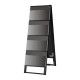 ブラックカタログスタンド看板 450幅4段両面 (BKSK-450X8R) ブラック 450mm 両面