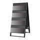 ブラックカタログスタンド看板 600幅4段両面 (BKSK-600X8R) ブラック 600mm 両面