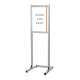 フラットオープンメッセージスタンド A3 シルバー (FOMS-A3K) A3 シルバー