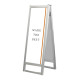 フラットオープンスタンド看板 A3縦縦(A1ハーフ)ロウ シルバー 両面 (FOSK-A3TTLR) A3縦縦(A1ハーフ)ロウ シルバー 両面