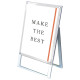 PSSK ポスター用スタンド看板 B2 ホワイト/シルバー 片面 (PSSK-B2KW) B2 ホワイト/シルバー 片面