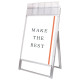 パンフレットケース付 ポスター用スタンド看板 マグネジ A1 ホワイト 片面 (PSSKMNP-A1KW-G) A1 ホワイト 片面