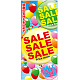 フルカラー店頭幕 SALE (風船柄) (受注生産品) 素材:ポンジ (63292) ポンジ