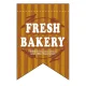 変形タペストリー FRESH BAKERY（リボンカット） カラー:茶 (5864) 茶