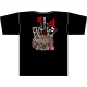 黒Tシャツ お好み焼 イラスト サイズ:M (67566) M