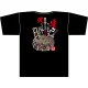 黒Tシャツ お好み焼 イラスト サイズ:L (67567) L
