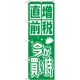 消費税増税対策のぼり旗 規格:緑地 (GNB-2602) 緑地