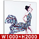 テンションファブリック(ファブリックフレーム) 壁面タイプ W1000×H2000 片面D80㎜ 非電飾タイプ