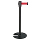 テラモト製 ベルトパーテーション スタンドD レッド スチール黒 (SU6605102) レッド スチール黒