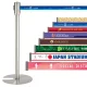 テラモト製 オリジナルデザイン プリントベルトパーテーションLight ベルト長さ2m 10～29台 (SU6613010) 10～29台