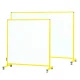 ローボード 両面ホーローホワイトボード イエロー サイズ:W1200 (LBH44TD-Y) イエロー W1200