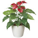 光触媒 人工観葉植物 造花 フレッシュアンスリュームM (高さ43cm) (390A60)