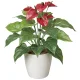 光触媒 人工観葉植物 造花 フレッシュアンスリュームM (高さ43cm) (390A60) 43cm