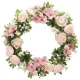 光触媒 人工観葉植物 造花 ローズリースP (高さ28cm) (766K35) ピンク