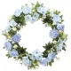 光触媒 人工観葉植物 造花 ローズリースBL (高さ28cm) (767K35) ブルー