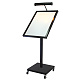 屋外対応LED付メニュースタンド A2タテ ブラック (ML-A2-LED-B)