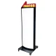 LED矢印点滅アルミスタンド看板　RY-307 全高1380 ブラック／矢印部：レッド (RY-307-B-R) ブラック／矢印部：レッド
