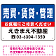 売買・賃貸・管理 オリジナル プレート看板 青背景 W450×H300 エコユニボード (SP-SMD223-45x30U) 青背景 W450×H300 エコユニボード