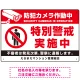 防犯カメラ作動中・特別警戒実施中 立入禁止ピクトマークデザイン プレート看板 W450×H300 エコユニボード (SP-SMD483-45x30U) W450×H300 エコユニボード