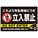 黒背景に白文字が目立つ私有地立入禁止デザイン プレート看板 W450×H300 エコユニボード (SP-SMD637-45x30U)