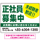 正社員募集中 未経験者歓迎 大きな文字デザイン 求人募集看板 オリジナル プレート看板 グリーン W600×H450 エコユニボード (SP-SMD642C-60x45U)
