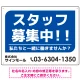 スタッフ募集 私たちと一緒に働きませんか？ シンプルデザイン 求人募集看板 オリジナル プレート看板 ブルー W600×H450 エコユニボード (SP-SMD645B-60x45U) ブルー W600×H450 エコユニボード