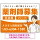 薬剤師募集 女性イラスト付デザイン オリジナル プレート看板 オレンジ W600×H450 エコユニボード (SP-SMD656A-60x45U) オレンジ W600×H450 エコユニボード