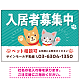 可愛らしい犬猫イラストで入居者募集中をアピールできる不動産向けプレート看板 グリーン W900×H600 エコユニボード(SP-SMD738C-90x60U) グリーン W900×H600 エコユニボード