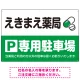 カラフルな薬剤モチーフが目を引くデザイン 駐車場向けデザインプレート看板 グリーン W900×H600 エコユニボード(SP-SMD767B-90x60U) グリーン W900×H600 エコユニボード